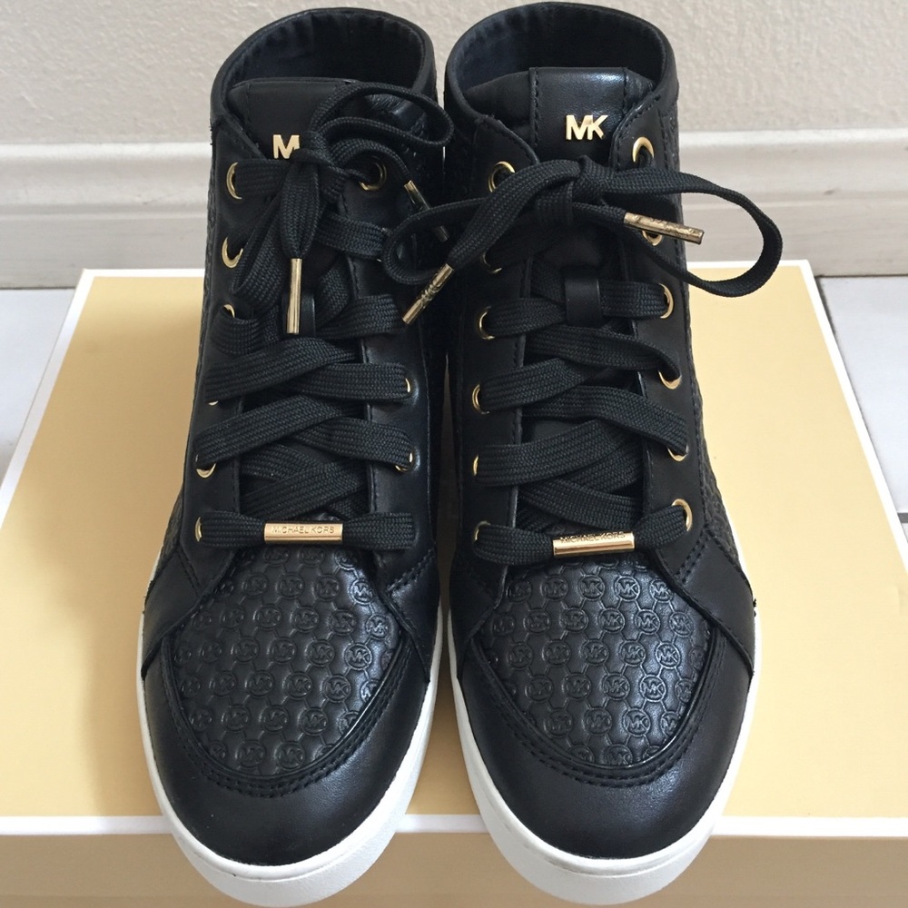 Michael By Michael Kors Breck High Top Womens Sneakers Black Size 7M